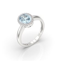 Anello Baroni Gioielli Donna in Oro Acquamarina 0.65 Ct 5510/A1 - 5510/A1
